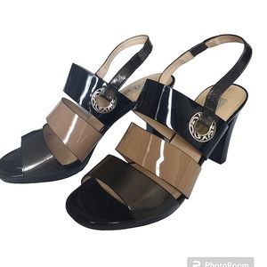 Brighton two tone strap heels shoes